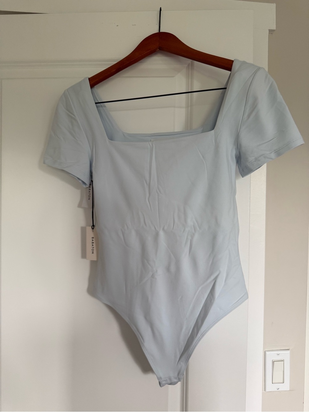Babaton Iceberg Blue Contour Short Sleeve Bodysuit